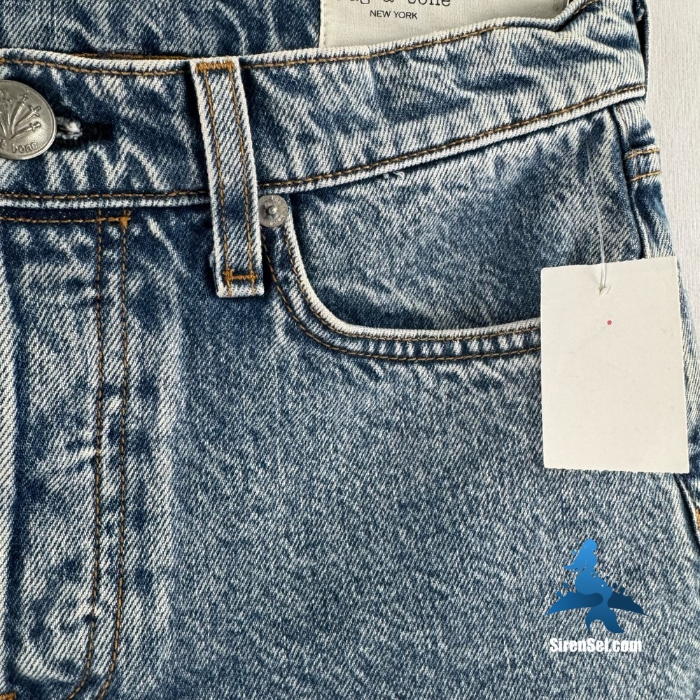 1282 rag & bone Maya High-Rise Short – 26 – Calypso (Blue) - Picture 4 of 16